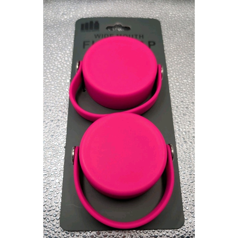 2 pack - Wide Mouth Flex Caps For Hydro Flask ( Pink)